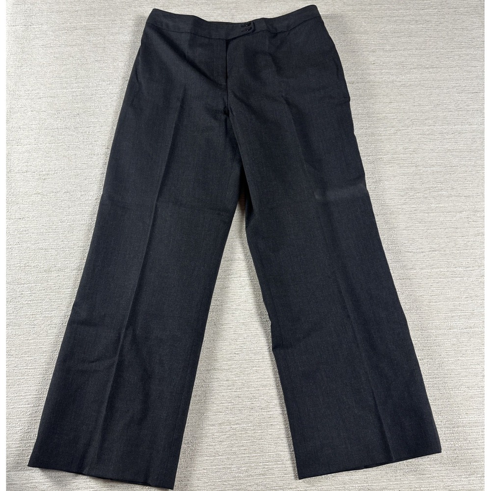 Pendleton Wool Dress Pants Women 16 Career Office Old Money Wide Leg Gray